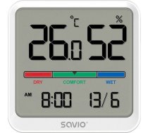 Savio Sensors Temperatūras I Mitruma Savio Ct-01/w, Ekrāns Lcd, Do Użytku Wewnętrznego, Pulkstenis, Data