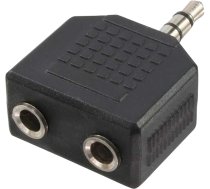 Logilink Jack 3.5mm - 2x Jack 3.5mm Melns (ca1002)