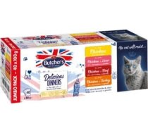 Butcher's Delicious Dinners Jumbo Pack - Mitrā Barība Kaķu - 40x100 G