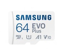 Atmiņas kartes Samsung  | MicroSD Card | EVO Plus | 64 GB | microSDXC Memory Card | Flash memory class U1, V10, A1