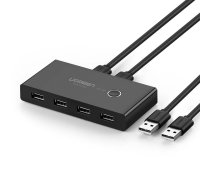 Switch Slēdzis Kvm Usb 2x4 Ugreen Usb 2.0 (Melns)