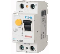 Residual current circuit breaker 6kA PF6-25/2/003