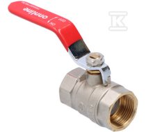 Standard nickel plated ball valve with a gland, PN16, 3/4" PN16 with steel lever, N-N version, 16 bar/120C