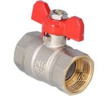 Standard nickel plated ball valve with a gland, PN16, 3/4" PN16 with a butterfly, N-N version, 16 bar/120C