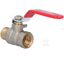 Standard nickel plated ball valve with a gland, PN16, 1/2" PN16 with steel lever, N-W version, 16 bar/120C