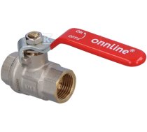 Ball valve DN15 PN25 1/2" GW/GW steel lever Onnline gland