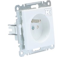 LUMINA Socket 2P+E, 230V/16A, contact covers, white