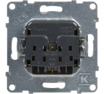 Socket 2P+Z - 16 A - 250 V ~ - screw terminals, WHITE SUNO