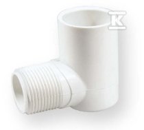 Threaded elbow threaded KW/GZ PVC 3/4