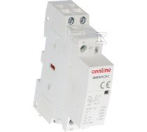 Modular contactor contacts 1NO+1NC I = 25A coil voltage U = 230V AC 1 module ONNLINE SM25A1O1C