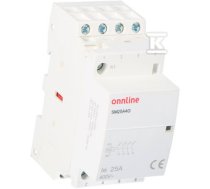 Modular contactor contacts 4NO I = 25A coil voltage U = 230V AC 2 modules ONNLINE SM25A4O