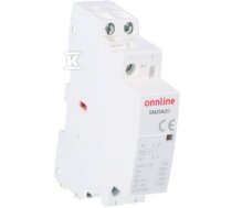 Modular contactor contacts 2NO I = 25A coil voltage U = 230V AC 1 module ONNLINE SM25A2O