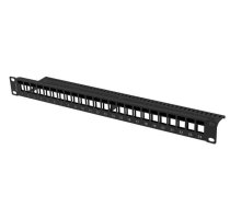 Patch Panelis 24 Ports 1u 19 Inch Blank Black To Keystone Modules