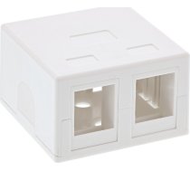 InLine InLine® Surface Mount Box for keystone 2x RJ45, white