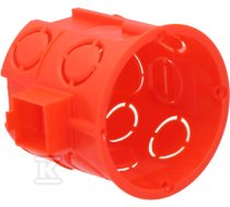 Flush-mounted box ONNLINE PRO PK-60F deep junction box, red, IP 20