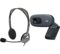 Austiņas Logitech H111  (981-000593) + C270 (960-001063)