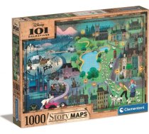 Clementoni Puzzle 1000 elementów Story Maps 101 Dalmatynczyków