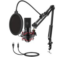 FIFINE T732 BLACK CONDENSER MICROPHONE + STAND | USB