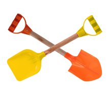 Set of wooden sand shovels, orange, green, 2 pcs