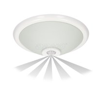 Gaismeklis ar PIR Kustības sensoru 2x40W d:300mm 360degr IP20 balts OR-PL-302WE27SMR