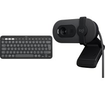 Tastatūra Logitech Pebble Keys 2 K380s (920-011851) + Brio 100 (960-001585)