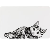Zentangle place mat, 44 × 28 cm, white/black