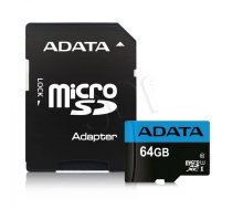 Karte Atmiņas Adata Premier Ausdx64guicl10a1-ra1 (64gb; Class 10; Adapteris)