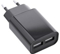 Inline Inline® Usb Power Adapteris Duo, 2 Port 100-240vac To 5v / 2.1a Black