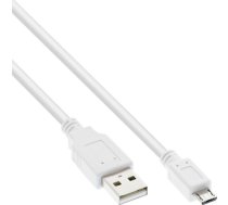 Kabelis Usb Inline Usb-a - Microusb 2 M Balts (31720w)