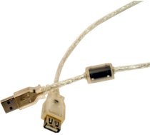Kabelis Usb Inline Usb-a - Usb-a 3 M Caurspīdīgs (34603q)