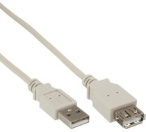 Kabelis Usb Inline Usb-a - Usb-a 0.3 M Pelēks (34633)