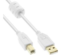 Kabelis Usb Inline Usb-a - Usb-b 3 M Balts (34535w)