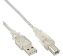 Kabelis Usb Inline Usb-a - Usb-b 5 M Caurspīdīgs (34555t)