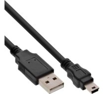 Kabelis Usb Inline Usb-a - Miniusb 0.5 M Melns (33107k)