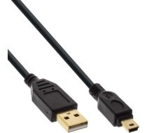 Kabelis Usb Inline Usb-a - Miniusb 0.5 M Melns (31805p)