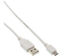 Kabelis Usb Inline Usb-a - Microusb 5 M Balts (31750w)