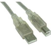 Kabelis Usb Inline Usb-a - Usb-b 3 M Caurspīdīgs (34535t)