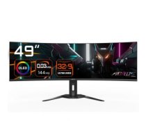 Monitorss Gigabyte  Gaming Monitors 49" Oled Aorus Co49dq Ek1, 5120x1440 Dqhd, 3 Ms, 250 Cd/m2 (Tips), Hdmi Ports Quantity 2, 144 Hz, Black