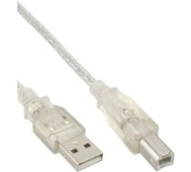 Kabelis Usb Inline Usb-a - Usb-b 10 M Caurspīdīgs (34550h)