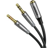 Kabelis Ugreen Jack 3.5mm - Jack 3.5mm 0.2m Melns (50255)