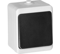 Orno Slēdzis Vienpola Aquatic Mini Ip54 Balts-melns