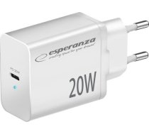Lādētājs Esperanza Ezc104w Esperanza Lādētājs Tíkla 20w Usb-c Pd Balta