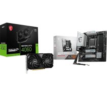 Karte Grafiskā Msi Geforce Rtx 4060 Ventus 2x Black Oc 8gb Gddr6 + Msi B650m Gaming Plus Wifi