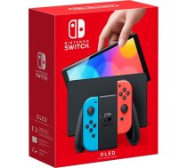 Nintendo Switch OLED console (with Neon Red and Neon Blue Joy-Con)