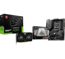 Karte Grafiskā Msi Geforce Rtx 4060 Ventus 2x Black Oc 8gb Gddr6 + Msi Mag B650 Tomahawk Wifi