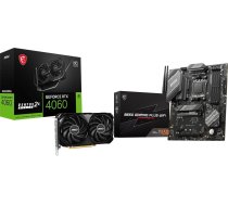 Karte Grafiskā Msi Geforce Rtx 4060 Ventus 2x Black Oc 8gb Gddr6 + Msi B650 Gaming Plus Wifi