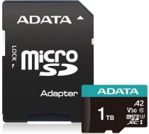 Karte Adata Premier Pro Microsdxc 1 Tb Class 10 Uhs-i/u3 A2 V30 (ausdx1tui3v30sa2-ra1)