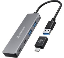 HUB USB Graugear GRAUGEAR USB-HUB 4x USB 3.0, 2x Type-C und 2x Type-A retail