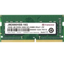 Atmiņa Portatīvajam Datoram Transcend Jetram, Sodimm, Ddr4, 16 Gb, 2666 Mhz, Cl19 (jm2666hsb-16g)