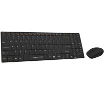 Komplekts Tastatūra + Pele Esperanza Ek122k (usb 2.0; (us); Krāsa Melns; Lāzera)